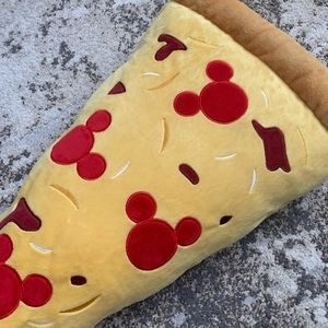 Disneyland Pizza Shaped Pillow with Mickey shaped pepperoni
